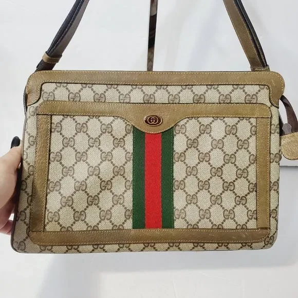 GUCCI Authentic Vintage Ophidia red green web purse shoulder bag - Picture 2 of 16